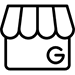 Icon Referenzseite für Google MyBusiness in schwarz